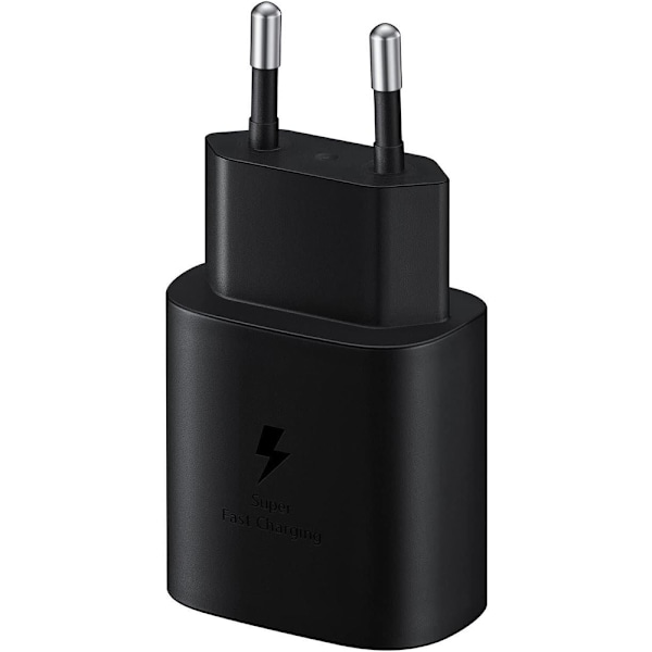 3 st Laddare Kompatibel med Samsung EP-TA800XBEGWW, USB Typ A (25W), Snabbladdningsteknik, Svart - Type-C Kabel Ingår