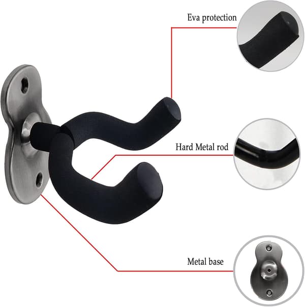 (send spiker) Antikk messingfarge - 2-pakning metall gitarveggfeste