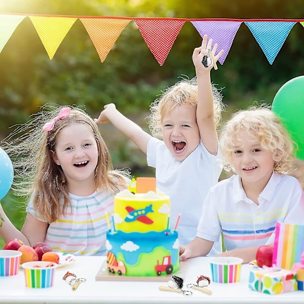 8 Mini Baseball Tredelad Trähandskar Bat Nyckelring