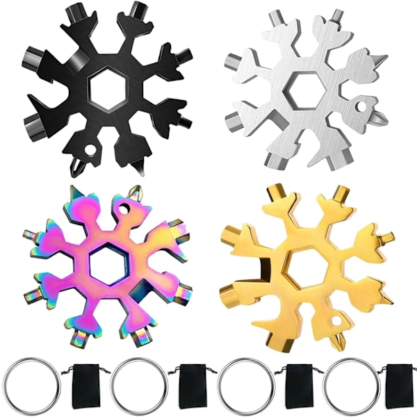 Skruvmejsel, 19 i 1 Snöflinga Multiverktyg, 4-pack