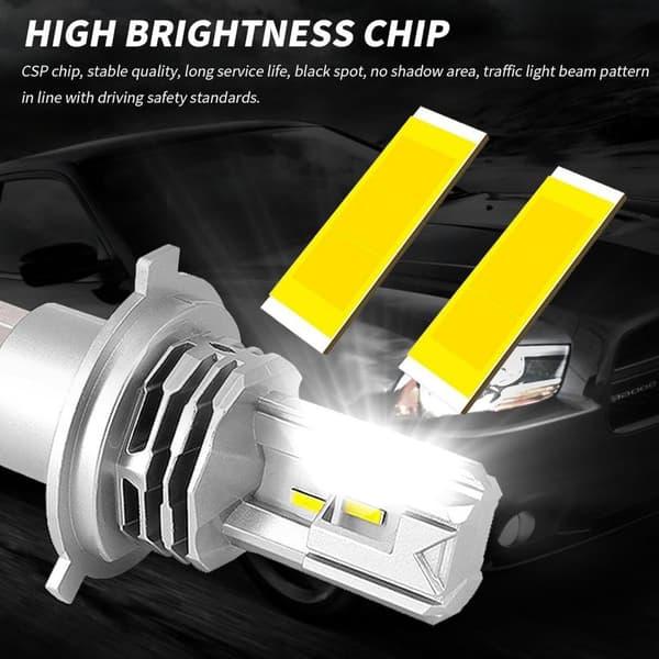 Dimljuslampor, Dimljuslampor 6000LM 30W Xenon Vit Plug & Play med Kylfläkt, 2-pack HB4