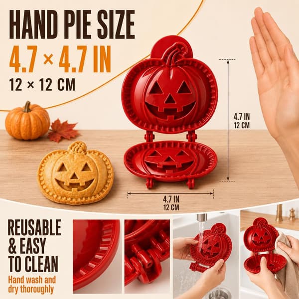 Design Halloween Fylt Pai Presse Samling, Gjenbrukbar Mini Form (Gresskar) Pumpkin