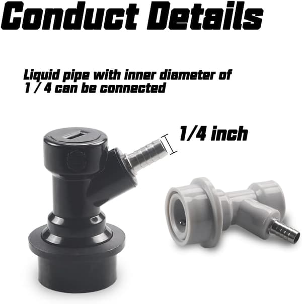 1 par Corny Kegs Dispenser Rustfrit Stål Keg Connectors Quick Connect Sæt til Hjemmebrygning og Kommerciel Brug