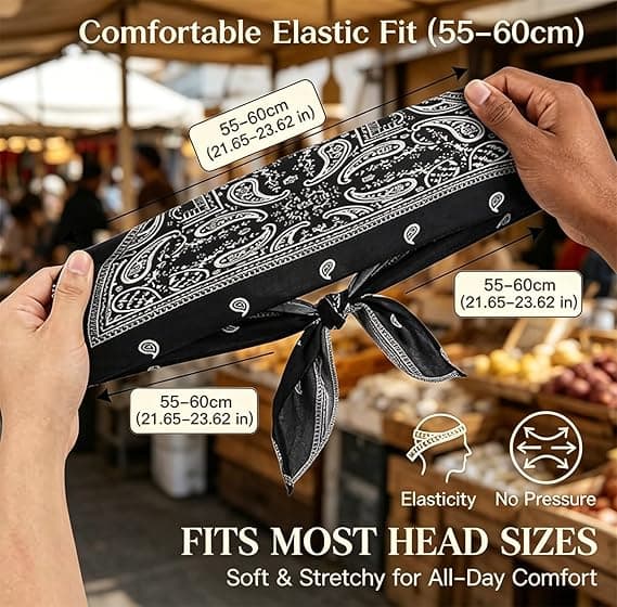4-pack Paisley Kylande Huvudduk Mössa Set Bandana Beanie, Andningsbar, Justerbara Remmar Digitaltryck Elastisk Cykelmössa Hjälmfoder