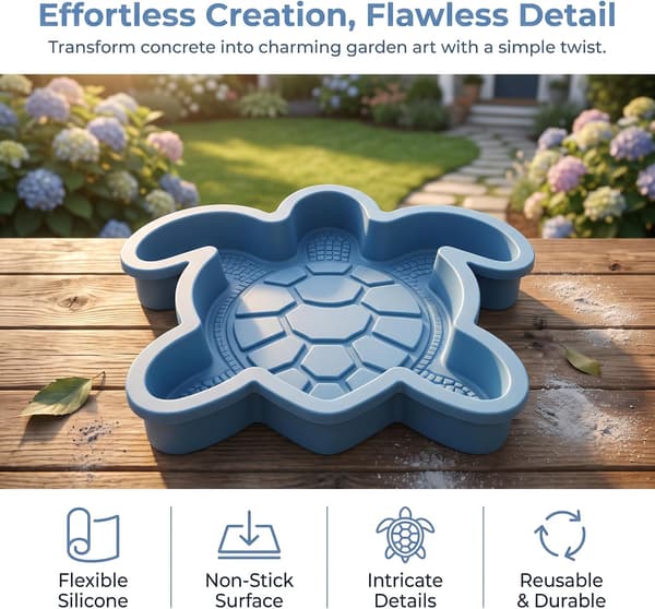 Betonforme og cementforme til beton, silikone havskildpaddeform
