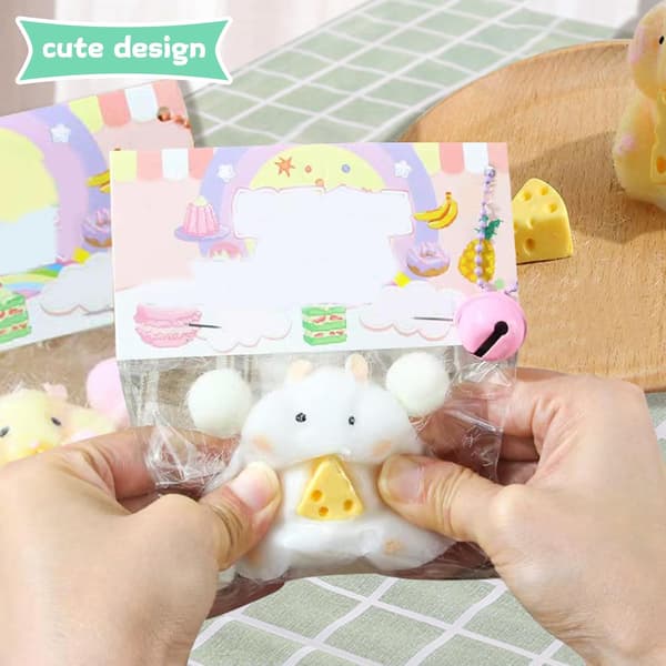 stk. Squishy Hamster, Bløde Hamster Stressbolde, Fidget Squeeze Legetøj Hamster til Børn & Voksne Squishies Squeeze Sensorisk Legetøj