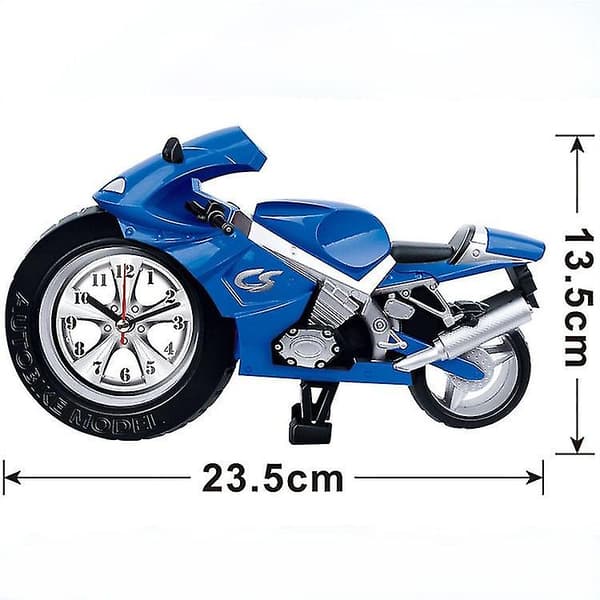 Cs013 Mini Simuleringsmotorcykel Väckarklocka Blue
