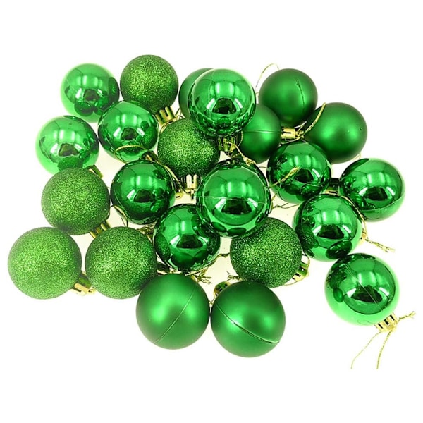 1,2 tums Mini Julgranskuledekorationer Hängande Ornament Heminredning Familjepresenter Specialpris Green
