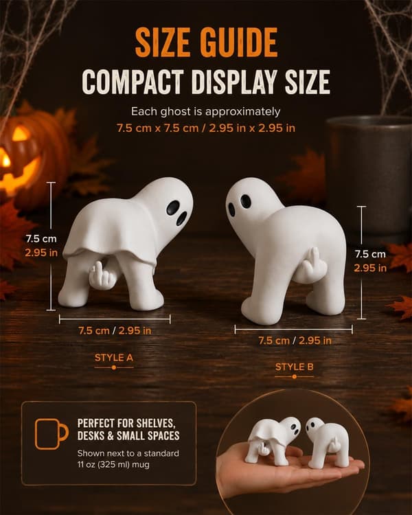 Rolig spökfigur med långfinger, presenter, Halloween-dekoration A A