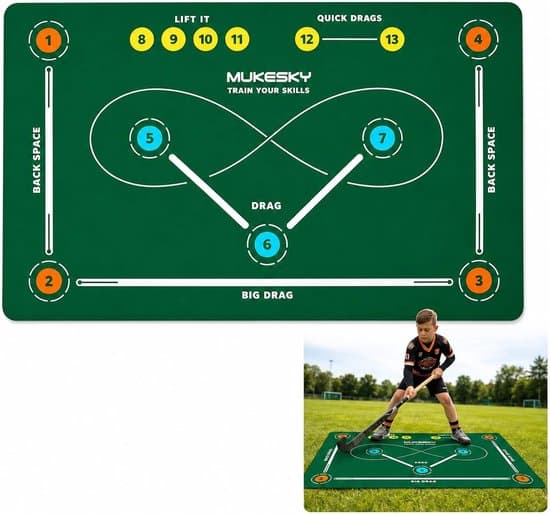 Maahockeyn harjoitusmatto 60x40 cm, luistamaton, mailankäsittely