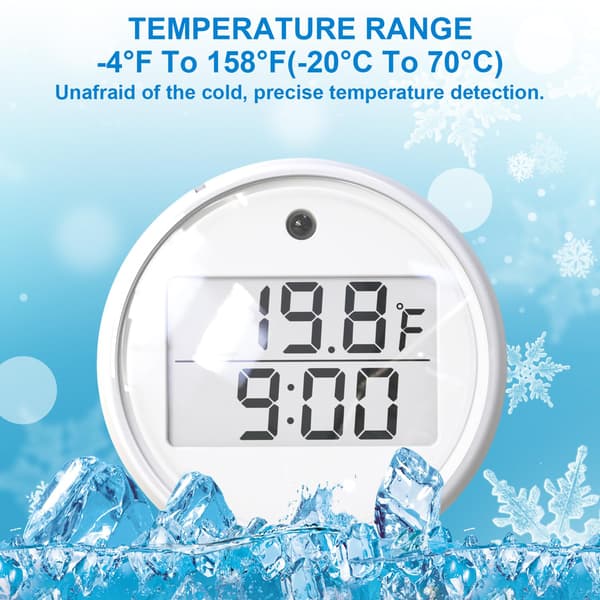 Isbadtermometer og timer, isbad vanntemperaturmåler med flytefunksjon, lett å lese, vanntett IPX6, termometer