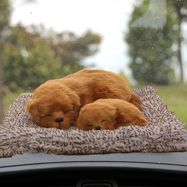 Aktivt kol simuleringshund bil tillbehör bambukolspåse, För att ta bort formaldehyd och lukt Golden Retriever