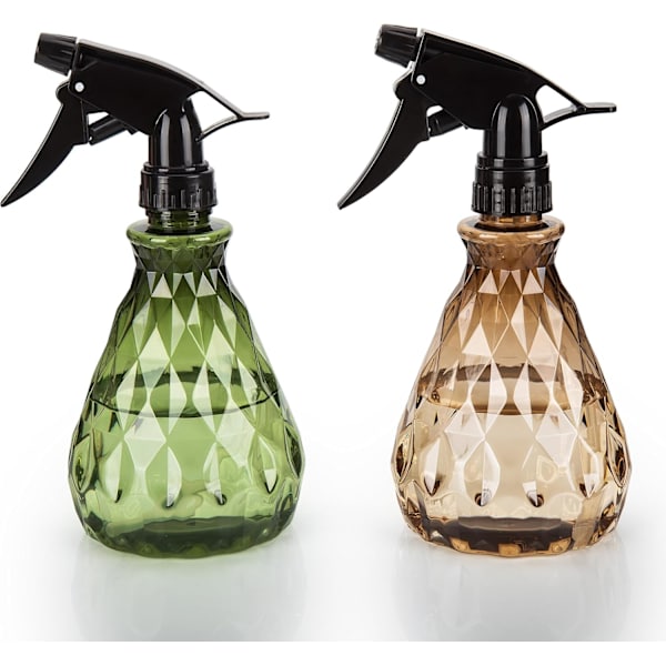 2-pack sprayflaskor, 500ml/17oz tomma vattensprayflaskor, återanvändbara justerbara sprayflaskor i plast.