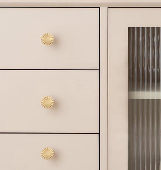 Møbelknotter-sett - Møbelhåndtak - Skapdekorasjon - Børstet metall - 12 deler - Gull