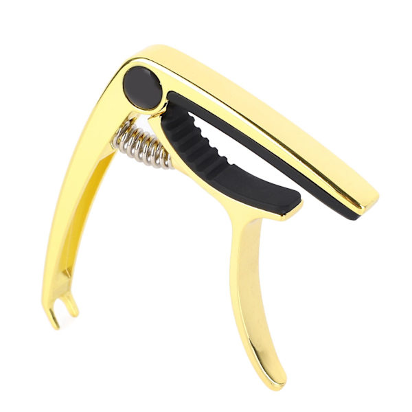 Gitarr Capo Metal Justerbar Fjäderspänning Capo för Akustisk Elektrisk Ukulele Bas Guld