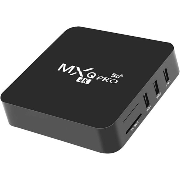5G MXQ PRO 4K TV-BOX Android 10.1 Quad Core Smart Media Player, Uppgraderat Ram 4GB ROM 32GB