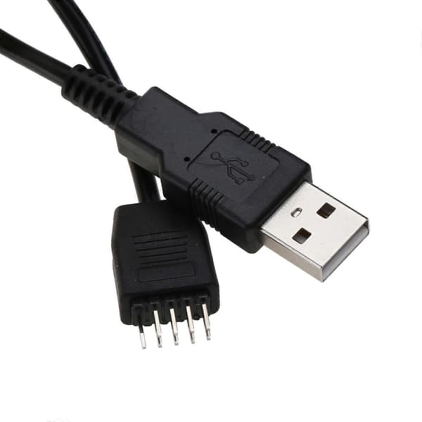 USB Header till USB Typ A Moderkortsadapterkabel, 9-Pin Hane till Typ A Hane Moderkortskabel Adapteromvandlare