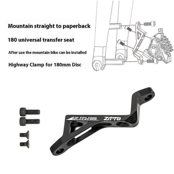 ZTTO Aluminium Legering Post til Flat Mount Skivebremse Adapter til Racer- og Mountainbikes Multicolor Style B