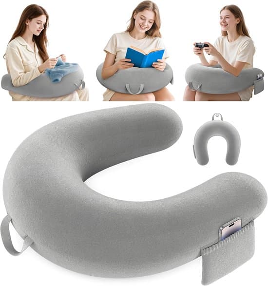 Gamingpude - Læsepude Sofa - Afslappet Siddekomfort - Ergonomisk Støtte Grå