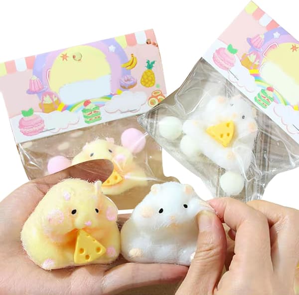 stk. Squishy Hamster, Bløde Hamster Stressbolde, Fidget Squeeze Legetøj Hamster til Børn & Voksne Squishies Squeeze Sensorisk Legetøj