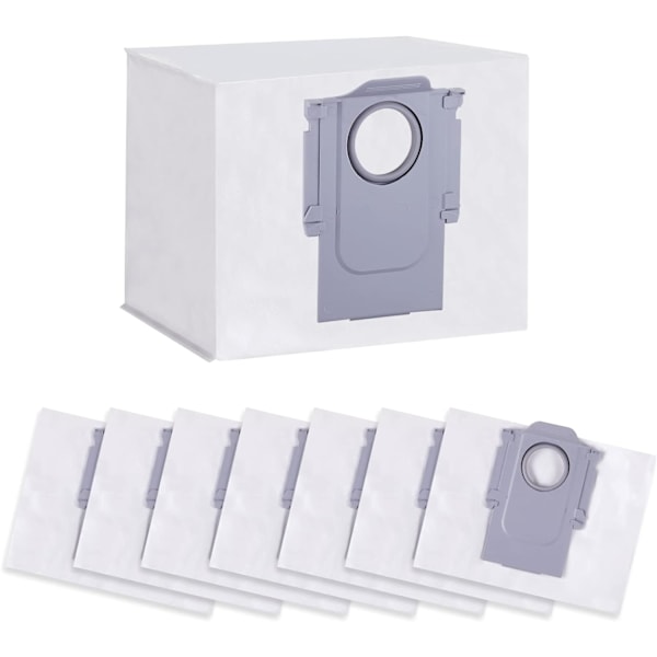Dammsugarpåse Ersättning för Roborock S8+/ S8 Pro/ S7 MaxV Ultra/ S7 Pro/ Q7+/ Q7 Max+/ Q8 Max+/ Q5 Pro+/ Q5+ 8 Pack