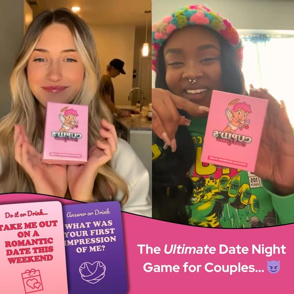 Cupid Solitaire - Endast för vuxna, drickspel för par, dejtkväll - Sovrumsspel för par - Presentidéer för Alla hjärtans dag
