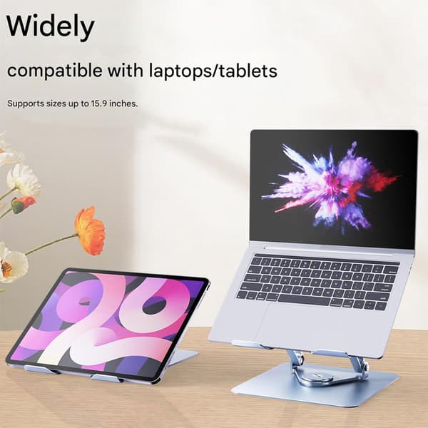 Multifunktionel skrivebordsstander 360 graders rotation justerbar til tablet varmeafledning justerbar computerstander