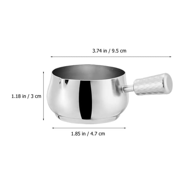 60 ml voksforseglingskjele, stor 304 rustfri stål voks smelte- og varmeskje med håndtak, for forsegling av stempler og konvolutter.