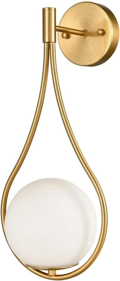 Mid-Century Moderne Vegglamper — Baderom- og Sminkebelysning — Kuleformet Design — Messingsett (2-delt)