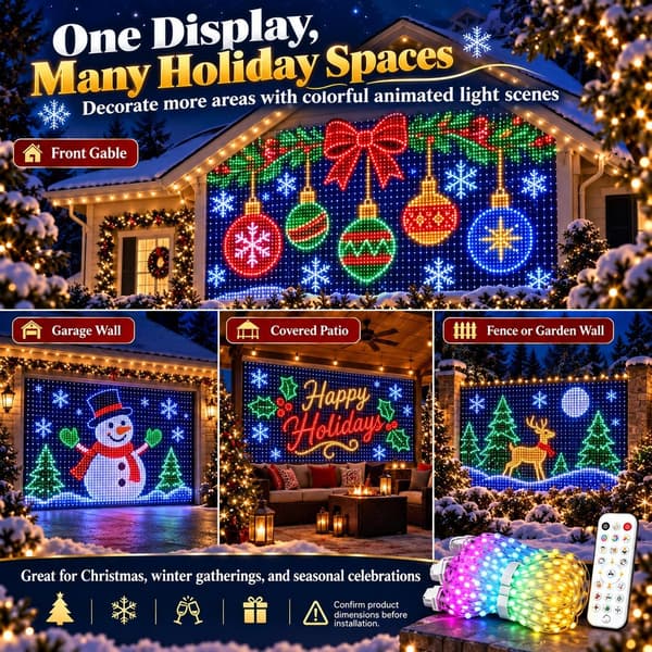 Jule-LED-net til huset & Smart udendørs gardinlys - 400 LED RGB (2m*2m)