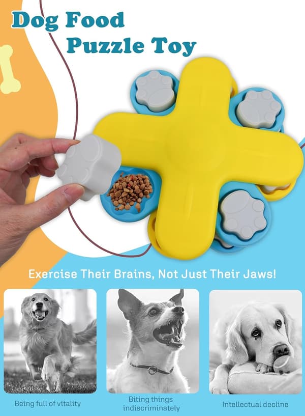 Fiskeformet Slow Feeder Hundepuslespil - Interaktiv Foderdispenser & Mental Stimuleringsspil til Små & Mellemstore Hunde