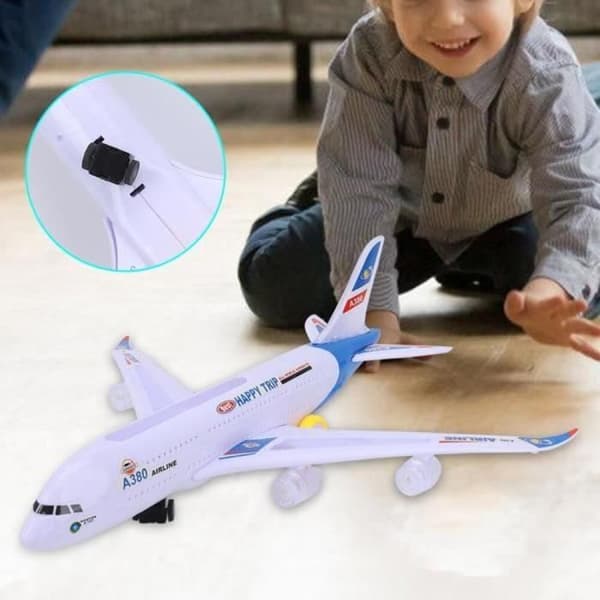 Elektrisk A380 Legetøjsfly med Lyd og Lys – 43 cm – Til Børn