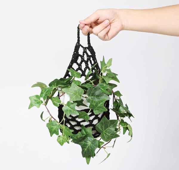 2 st. Makramé väggamplar, hängande blomkorgshållare 4 tum väggkrukor för inomhusväxter, liten väggampel, liten väggkruka, makramé