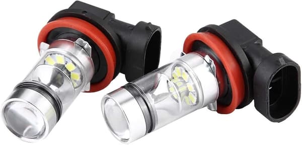 2x H8 H9 H11 6000K Supervit 100W LED-strålkastarsats – Dimljus / Körljus