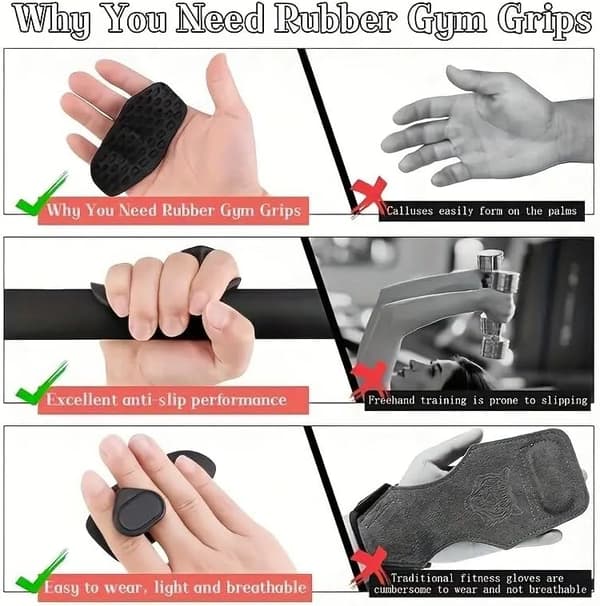 2-pack viktlyftargrepp för män och kvinnor – ergonomiska gymgrepp för marklyft, rodd, handflateskydd