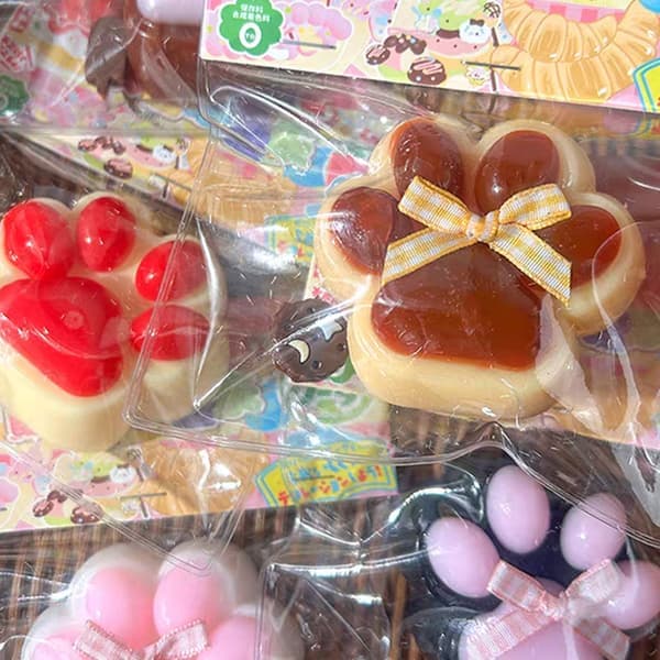 Kat pote Mochi Taba Squishy Fidget Legetøj Kat pote Langsom restitution Stre A4