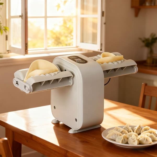 Automatisk Elektrisk Dumplingmaskin - Oppladbar, 2 Moduser, Multi-Tilbehør for Dumplings, Paier & Bakverk