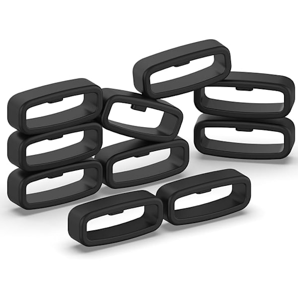 Loop för 20 mm breda klockarmband 10 st grå grå svart black