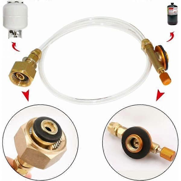 Gaspatronadapter til udendørs gasovne - Til camping og camping - Dyseadapter til LPG, flad cylinder, flaskeadapter