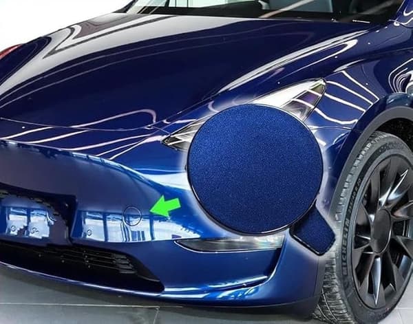 Til Tesla Model Y trækkrogdæksel til forkofanger (hvid)