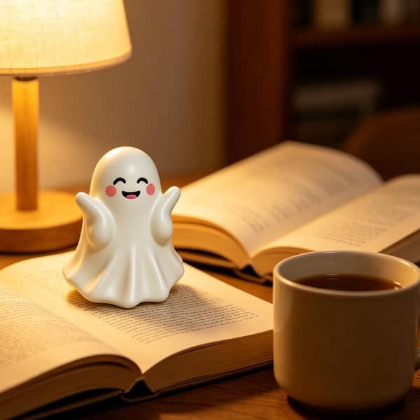Halloween Spökfigur Söta Spökstatyer i Harts 1 st