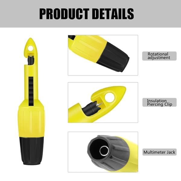 Trådpenetreringsprob, isoleringspenetreringsklämma för multimeter spänningsvoltmeter termometertestning (2-pack)