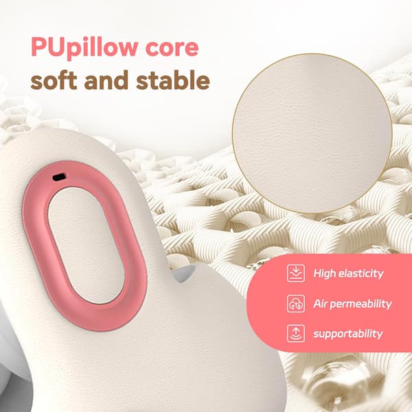 Bluetooth Resekudde med Memory Foam - Ergonomiskt U-format Nackstöd & Inbyggda Hörlurar för Flygplan, Bil, Hem