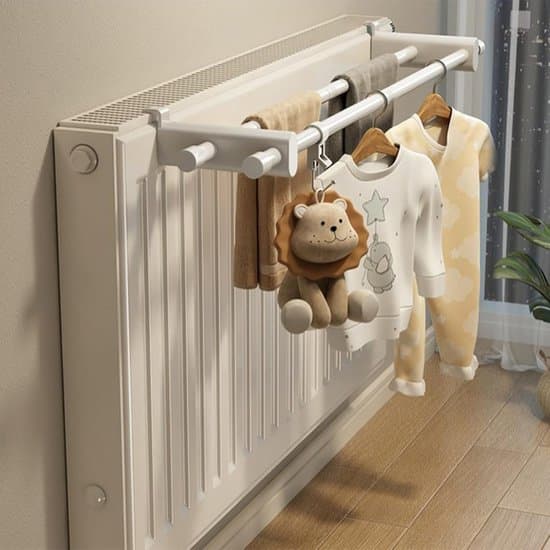 Handdukshållare för element och radiator – Vit hängare 50 cm