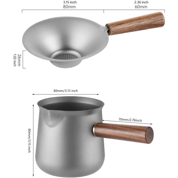 Titanium Tekanne 330ml Multifunksjonell Tekopp, Komfyrtopp Tekopp, Tekanne, Tefilter, Camping Delekopp, Tekoppsett
