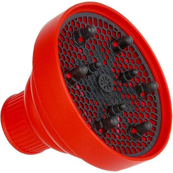 Diffuser Hårtorksfäste Universal – Silikon Hårtorkstillbehör för Lockar – Hår Diffuser för Hårtork – Volym & Frizz-fritt Hår – Röd