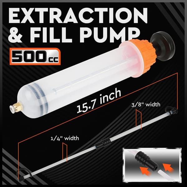 500ml Dubbelfunktions infusionspump: Integrerar aspirations- och injektionsfunktioner, utrustad med transparenta skalor för exakt volymkontroll