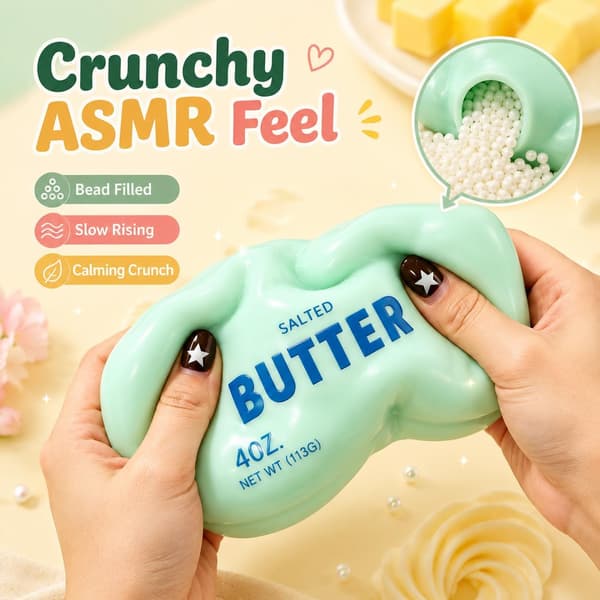 Rapea voimainen puristeltava ASMR-helmillä täytetty (2 kpl A)