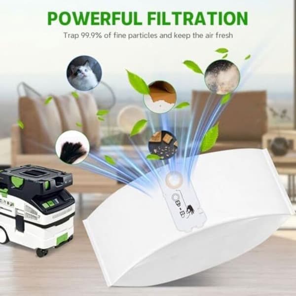 12 dammsugarpåsar – Festool CT MINI/MIDI – 204308
