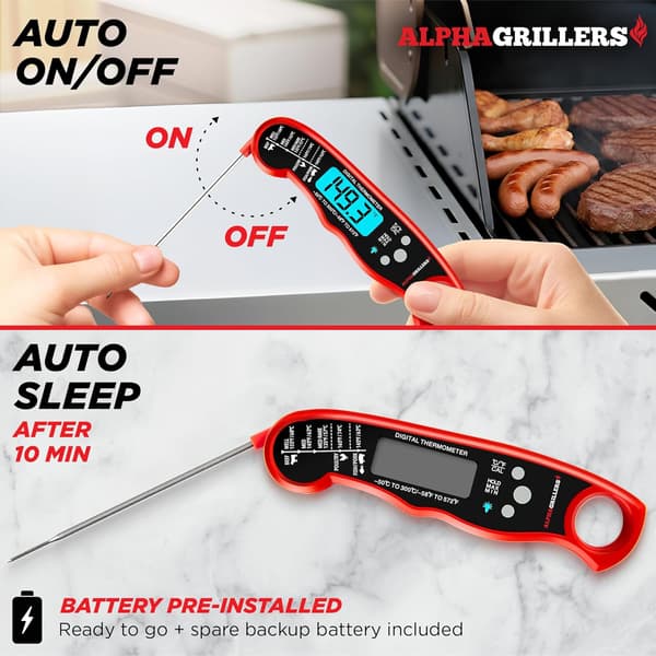 Kødtermometer Digital – Øjeblikkelig Aflæsning Madtermometer til Madlavning og Grillning – Professionel Køkkengave til Mænd, Far og Mor